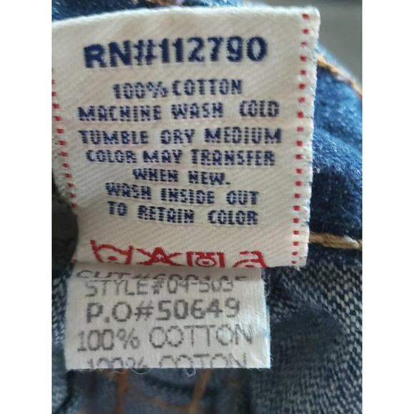 True Religion Jeans Womens Size 28 Blue Bobby Bell Bottom Distressed 100% Cotton - Picture 9 of 10